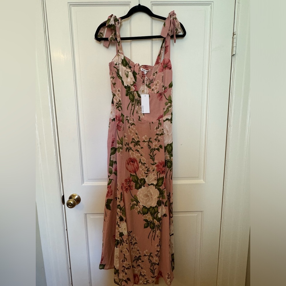 Reformation Nadira Pink Floral Dress Size 12 NWT